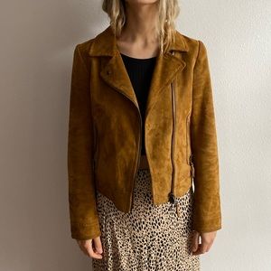 COACH leather suede Moto Jacket
